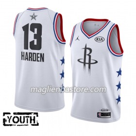 Maglia Houston Rockets James Harden 13 2019 All-Star Jordan Brand Bianco Swingman - Bambino